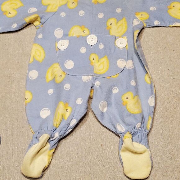 Middleton Reborn Blue and Yellow Duck One Piece Footed Doll Outfit Bundle. - Picture 8 of 11